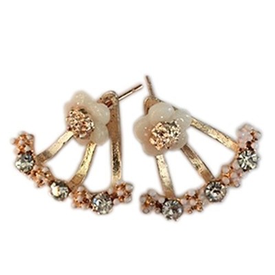 UPC 706919010016 product image for Flower Earring Jackets Flower - Gold | upcitemdb.com