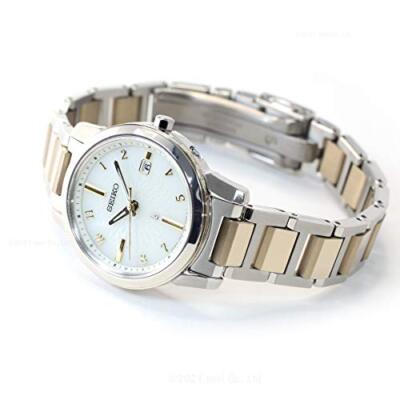 Pre-owned Seiko Lukia I Collection Ssqv082 Titanium Solar Radio Ladies Watch Made In Japan