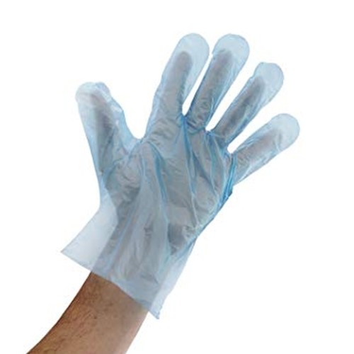 Royal Size XL Disposable Poly Gloves, Food Grade, 500 Count Box, Blue