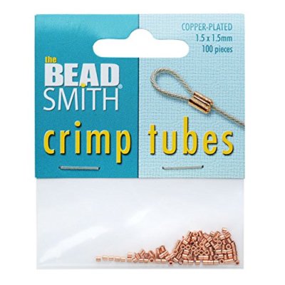 Beadsmith Crimp Tubes 1.5x1.5mm 100 Pieces Copper Plated