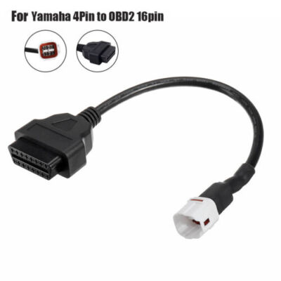 4Pin to 16Pin OBD2 Connector Diagnostic Cable Adapter Fit for YAMAHA Motorcycle