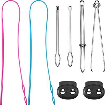 8 Pcs Drawstring Threader Tool Set, 2 Pcs Flexible Drawstring Threader Plasti...