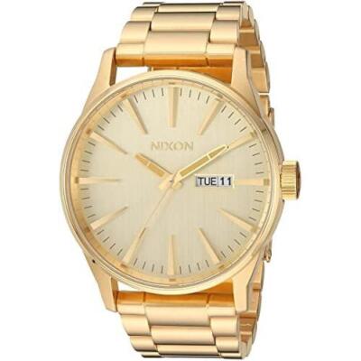 Pre-owned Nixon Men's Watch Sentry Sentry All Gold A356502