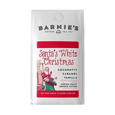 BARNIE'S COFFEE TEA Santa's White Christmas Ground Coffee with Smooth Coconut...