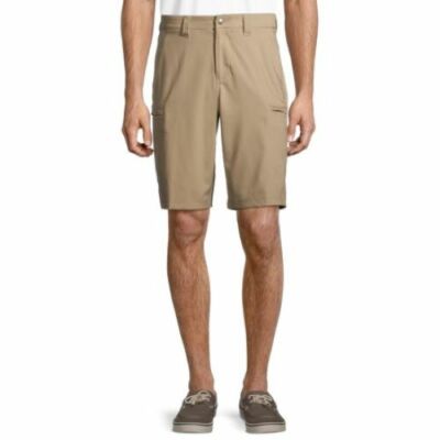 George GE Tech Cargo At The Knee Men s Khaki Performance Cargo Shorts sz 46