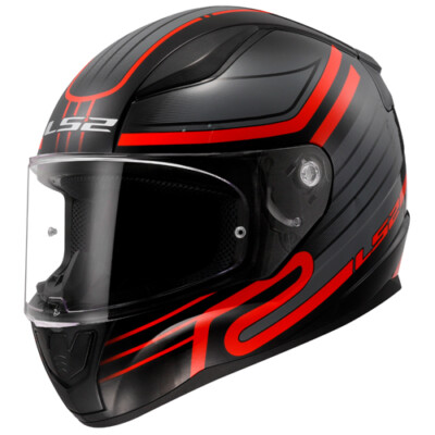 LS2 Rapid II CIRCUIT - Integralhelm - schwarz/rot - Motorradhelm - akt. Modell