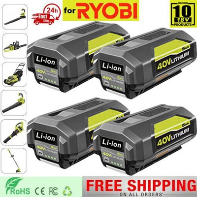 4x 40V 5 Ah Li-Ion Battery High Capacity For Ryobi 40Volt OP4040 RY40415 RY40403