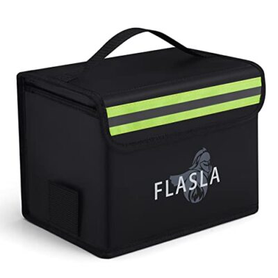  Fireproof Explosionproof Lipo Bag with Charge Port - Large 8.6 x 6.7 x 5.9inch