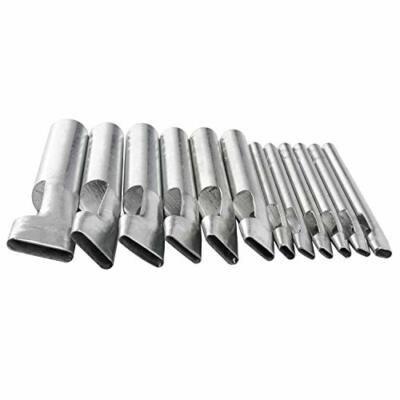 12pcs Leather Craft Hole Punch Set 2-5mm Oval Shape Oblong Shape Punch for Belt