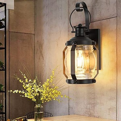 13  Square Farmhouse Close to Ceiling Light, 2-Light Industrial Metal Flush-M...