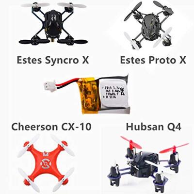 4PCS 3.7V 100mAh Lipo Polymer Rechargeable Batteries For CX-10 Drone Toy Models