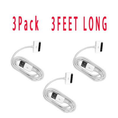 3X 3FT 30 pin USB Charging Data Cable Cord for iPad 1/2/3 iPod Nano 1-6 