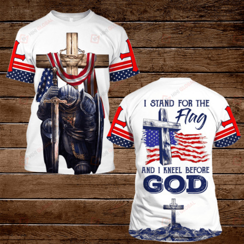 Wooden Cross Knight Templar I Stand For The Flag Kneel T - SHIRT All Over Print