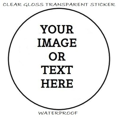 48 CUSTOM PERSONALIZED CLEAR ENVELOPE SEALS LABELS STICKERS PARTY FAVORS 1.2'' 