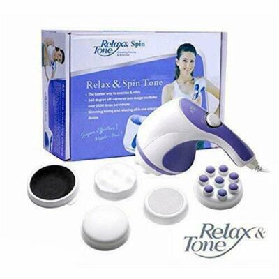 Electric Handheld Device Full Relax Fat Burner Tone Spin Body Massager Slimming