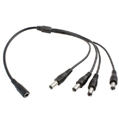 Sdoppiatore Splitter DC 9 12v Rete Videosorveglianza plug 5.5 x 2.1 4 Uscite Hsb