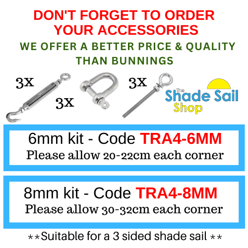 Right Angle Triangle Shade Sails SAND BLACK GREY 95% UV 280GSM SUPER STRONG