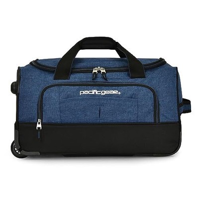 Wheeled Rolling Duffel Bag Durable Design Telescoping Handle Multiple Compart...