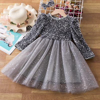 Girls Princess Party Dresses for 3 8 Yrs Birthday Gown Spring Fall