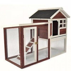 Advantek House Pet Hen Cages Rabbit Stilt Coop Nesting Hutch Chicken Box Wooden