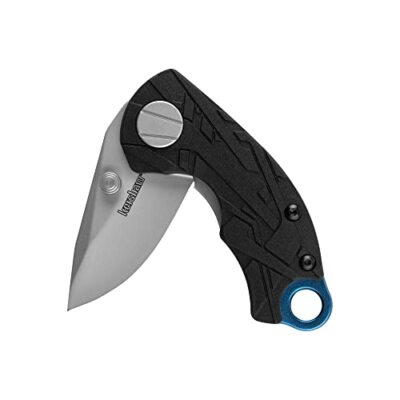 Kershaw 1180 Jens Anso Hub Folding 1.7'' Bead Blast Blade, Black GFN Handles