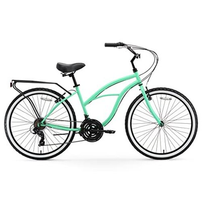 Around The Block Women's Beach Cruiser Bike 1/3/7/21 Speed Bicycles, 26"/24"