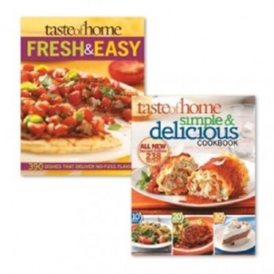 Taste of Home Fresh & Easy with Simple & Delicious Cookbook Set New Sealed