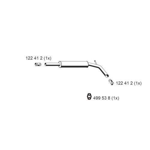 1x MittelschalldÃ¤Mpfer Ernst 121101 Passend FÃ¼R Vag