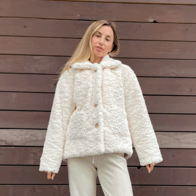 Women Soft Furry Jackets Coats Plush Fur Jacket Warm Outerwear