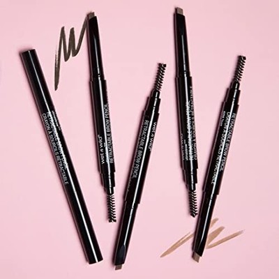 Ultimate Eyebrow Retractable Definer Pencil Ash Brown Dualsided Brow Brush Fine