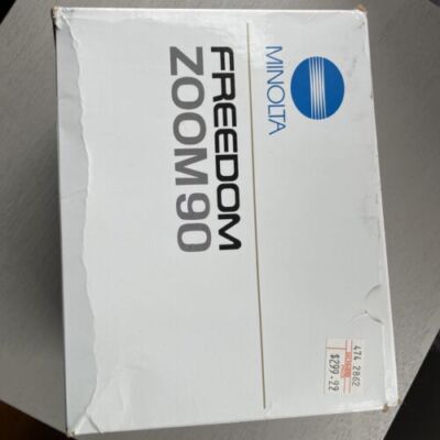 Minolta Freedom Zoom 90c QD 35mm Film Point & Shoot Camera 38-90mm Lens In Box