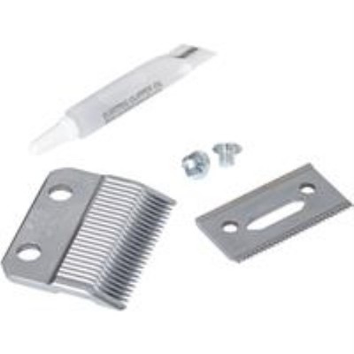 Wahl Satin Chrome Replacement Clipper Blade Set With Oil