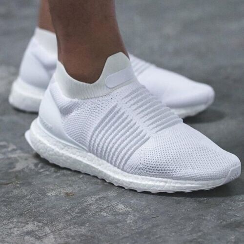 Authentic Adidas Triple White Ultra Boost Laceless S80768
