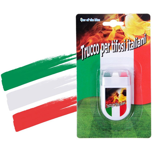 Trucco per Tifosi Bandiera Italia Italiana Stick Make Up Viso Calcio Sport dfh