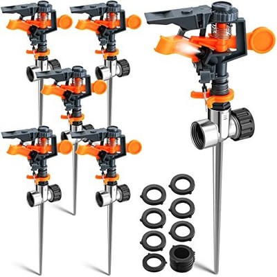 With Metal Spike, Adjustable Rotating Impact Sprinkler 6