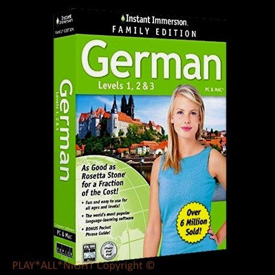 Instant Immersion GERMAN 1 2 3 Software amp Book What Rosetta Stone Won39t Tell You
