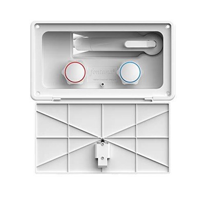 ITC Fontana RV Exterior Shower Box Kit Faucet with Shower Head (White with Latch