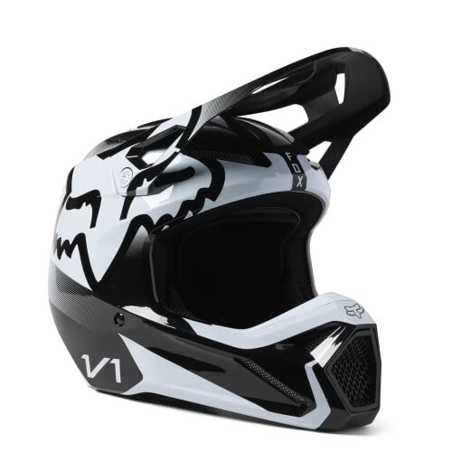 Fox Racing Youth V1 Motocross Helmet, LEED White, Small