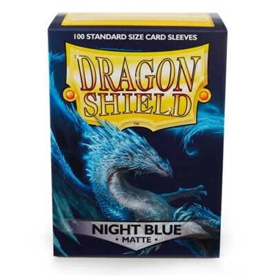 Dragon Shield 100 Standard Deck Protector Sleeves Matte Night Blue AT-11042 MTG