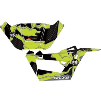 Attack Graphics QUAKE Complete UTV Graphics Kit Black/Dark Grey/Green