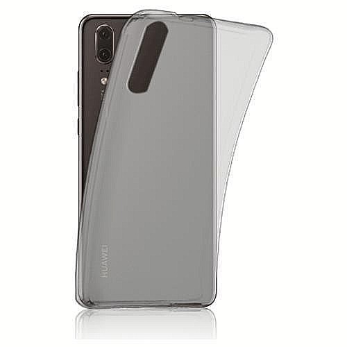 Custodia Tpu Case Fonex Skin Slim per Huawei P20 Nero Flex Trasparente 0,2 mm