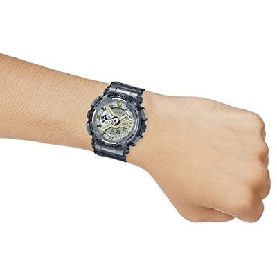 Pre-owned Casio G-shock Analog-digital Grey Dial Women Gma-s110gs-8adr (g1224)