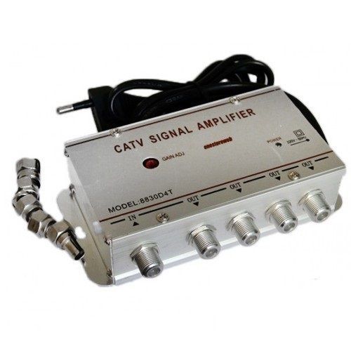 Amplificatore Segnale Tv Sdoppiatore Antenna 4 Uscite Da Digitale Terrestre hsb