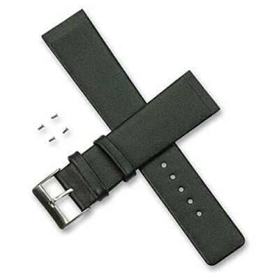 Leather Watch Strap for Skagen 22mm With Screws Black Band  233XXLSLB