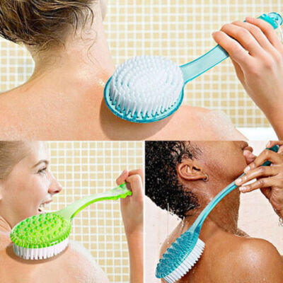 Long Handle Bath Body Brush Soft Back Shower Exfoliating Skin Scrubber Massager