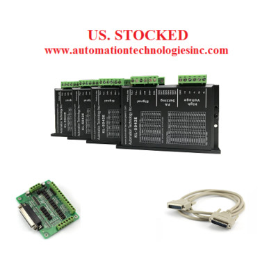 4pcs Stepper Motor Driver 24-50VDC 1.5-4.2A & DB25 Breakout Board with Cable