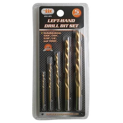 IIT 5pc Left Hand Drill Bits Stripped Screw Bolt Remover