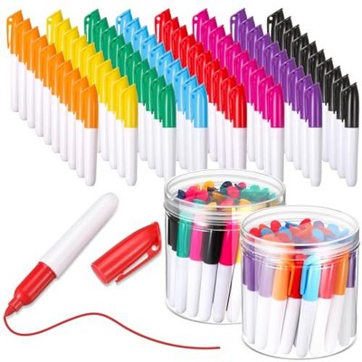 80 Pcs Mini Markers for Nurses Badge Mini Markers with Golf Keychain Clips Go...
