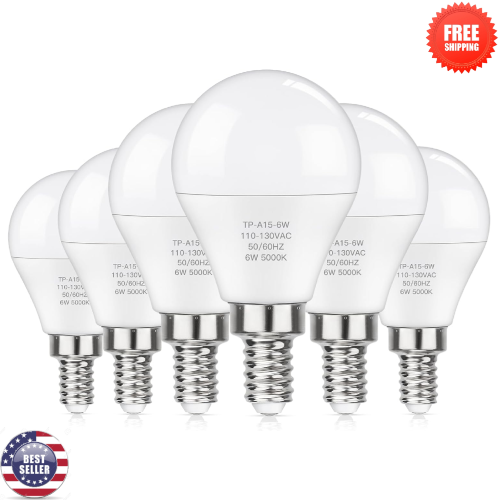 60w Equivalent Daylight White 5000k Ceiling Fan Light Bulbs 6