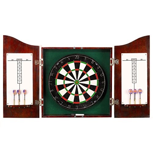 And Cabinet Set, Dark Cherry Finish